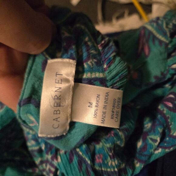 Cabernet Blue Paisley Oversized Maxi Dress Size Medium - Picture 8 of 8